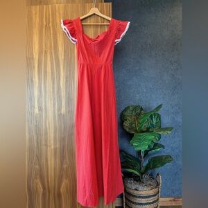 Handmade Red and White Polka Dot Prairie Sundress